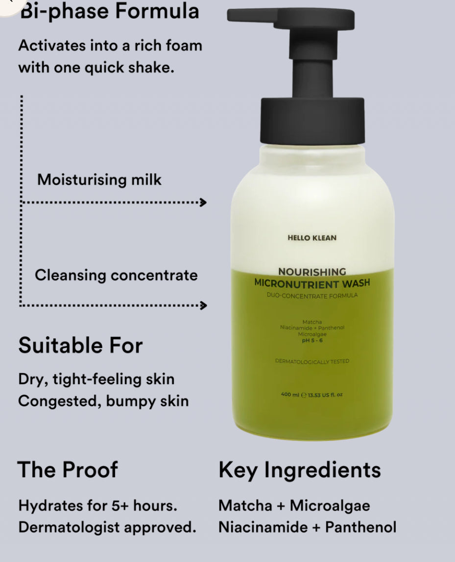 Hallo Klean Bi Phase Nourishing Micronutrient Wash