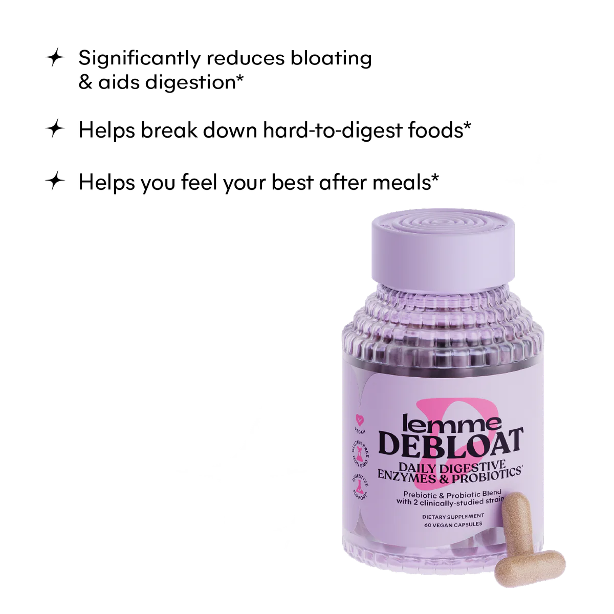 Lemme Debloat Daily Digestive Enzymes & Probiotics