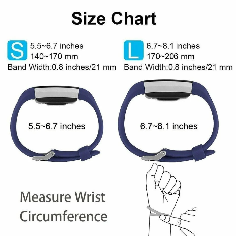 Strap-it Fitbit Charge 2 Silicone Strap