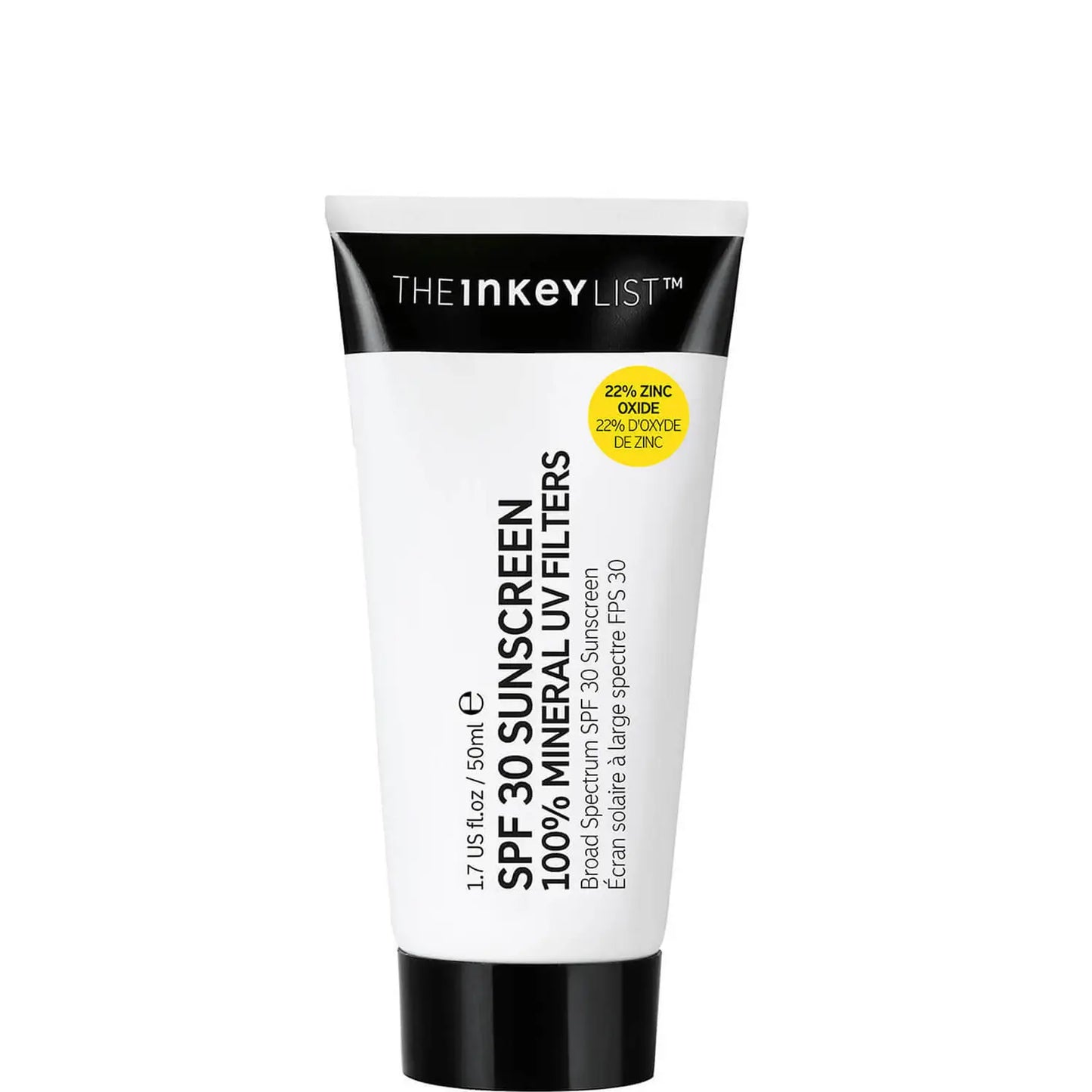 THE INKEY LIST SPF30 SUNSCREEN 100% MINERAL UV FILTERS 50ML