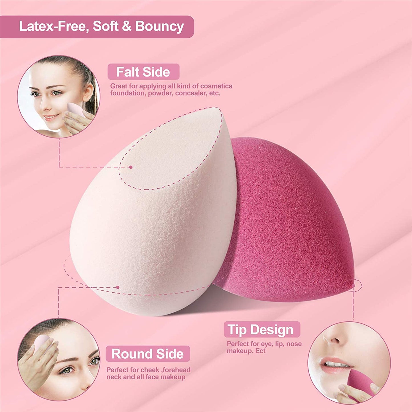 Makeup Sponge Blender DUAIU 4 Pack