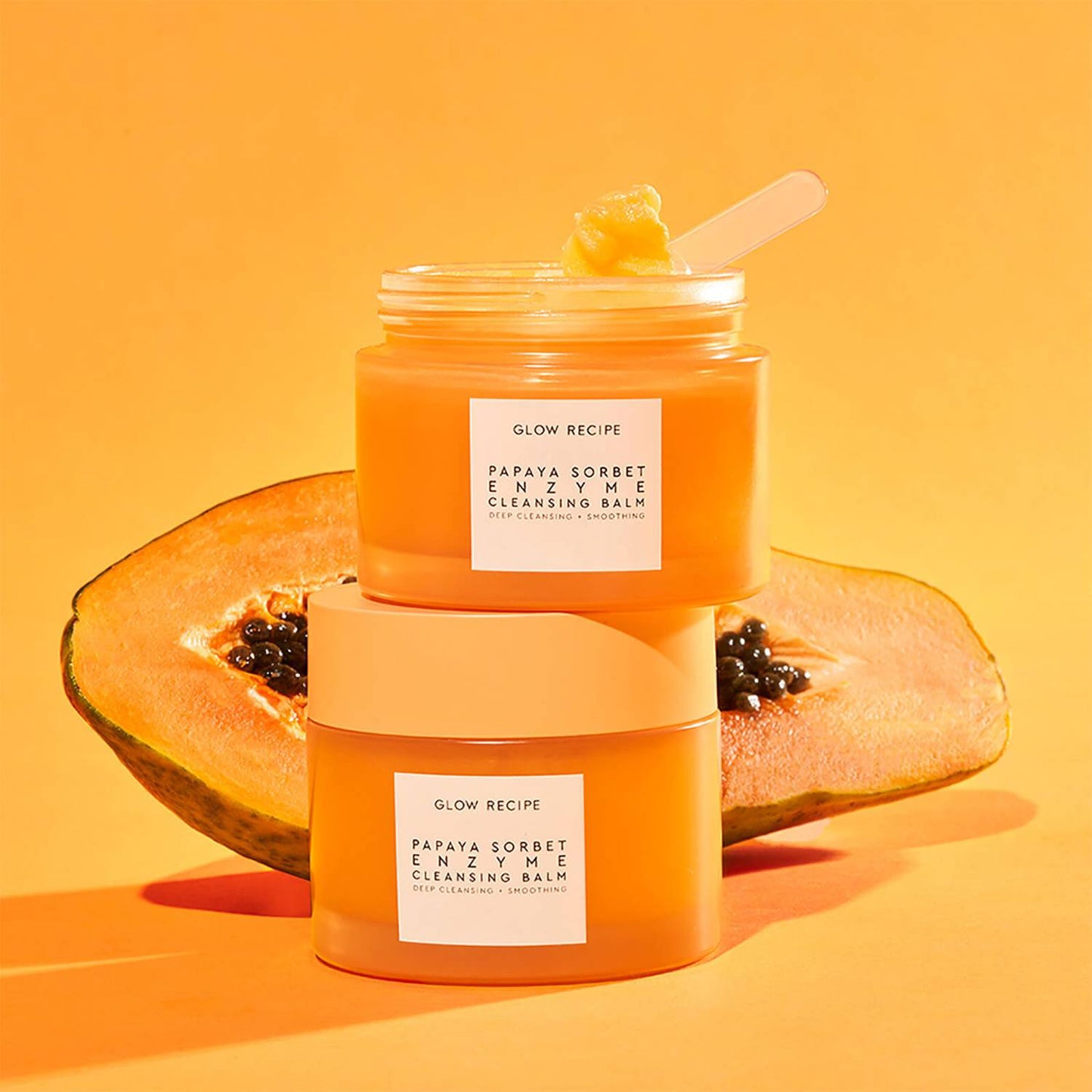 Glow Recipe Papaya Sorbet Enzyme Cleansing Balm.