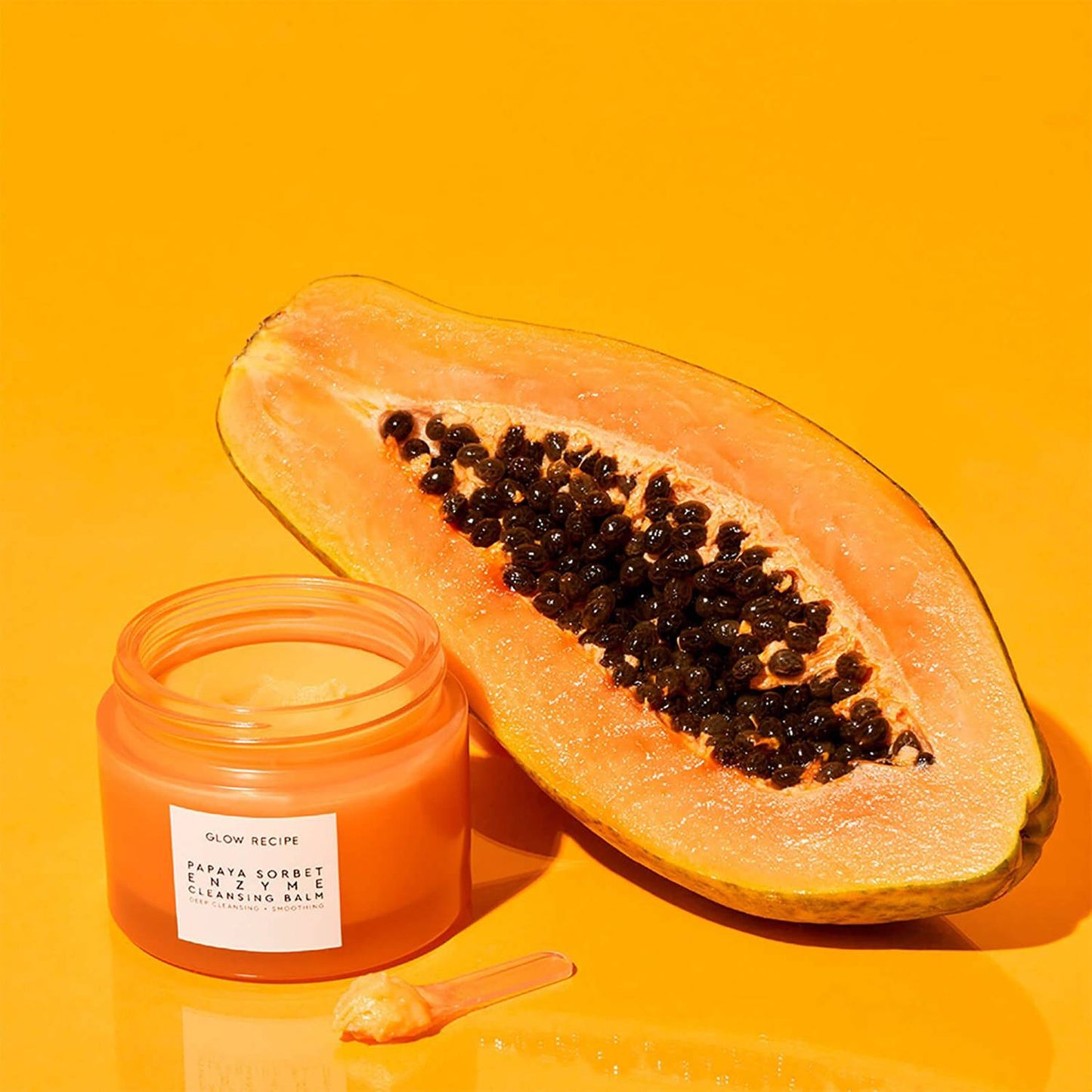 Glow Recipe Papaya Sorbet Enzyme Cleansing Balm.