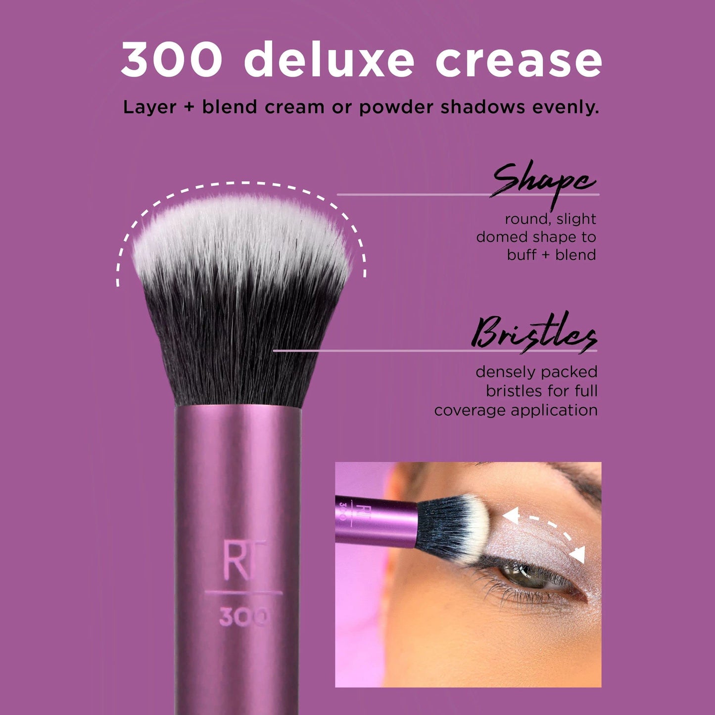 Real Techniques Everyday Essentials Makeup Brush Set with 2 sponges.